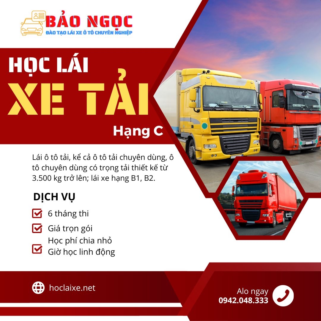 KHOÁ HỌC LÁI XE BẰNG C